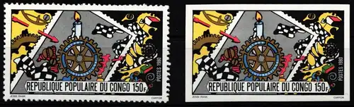 Kongo (Brazzaville) 732 A+B postfrisch Rotary Club #ND001