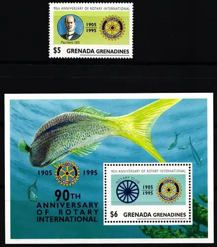 Grenada Block 326 + 2080 postfrisch Rotary Club #ND023