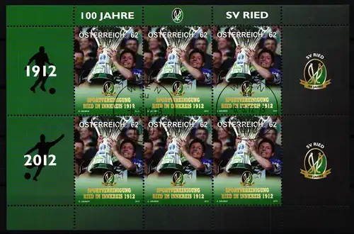 Österreich 2994 gestempelt als Kleinbogen mit Ersttagsstempel #ND071
