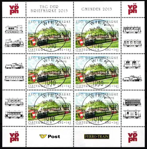 Österreich 3087 gestempelt als Kleinbogen mit Ersttagsstempel #ND074