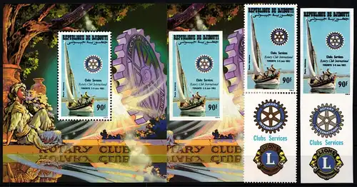 Dschibuti Block 82 + 372 A + B postfrisch Rotary Club #ND061