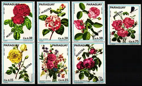 Paraguay 25237-2543 postfrisch Rosen, Muster #ND199