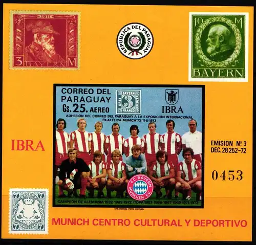 Paraguay Block 202 postfrisch IBRA ´73 München #ND174