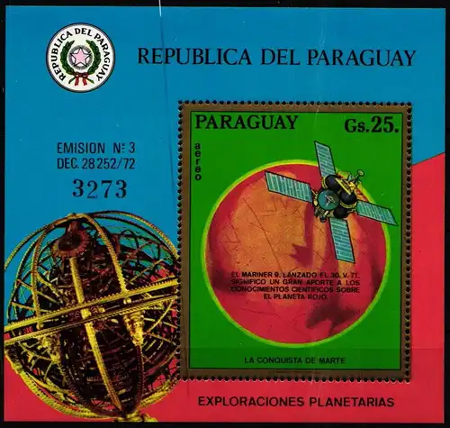 Paraguay Block 208 postfrisch Raumfahrt #ND191