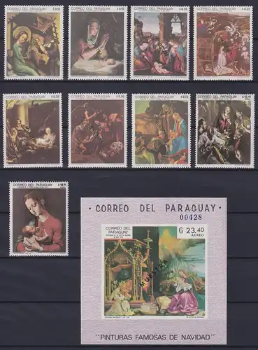 Paraguay Block 133 + 1983-1991 postfrisch Kunst, Muster #ND232