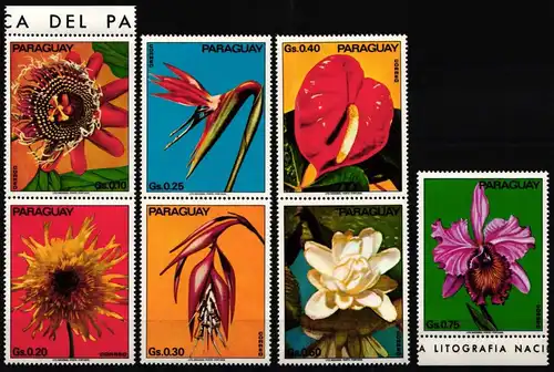 Paraguay 2525-2531 postfrisch Blumen #ND197