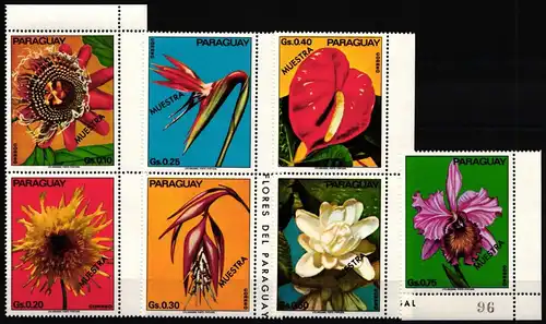 Paraguay 2525-2531 postfrisch Blumen, Muster #ND198