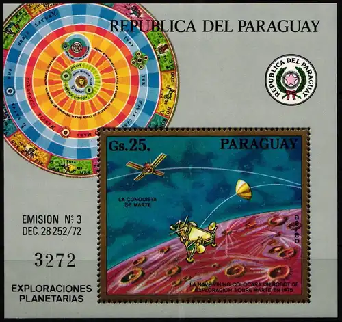 Paraguay Block 209 postfrisch Eroberung des Mars #ND195