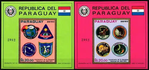 Paraguay Block 162-163 postfrisch Raumfahrt #ND304