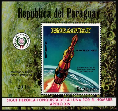Paraguay Block 152 postfrisch Raumfahrt #ND301