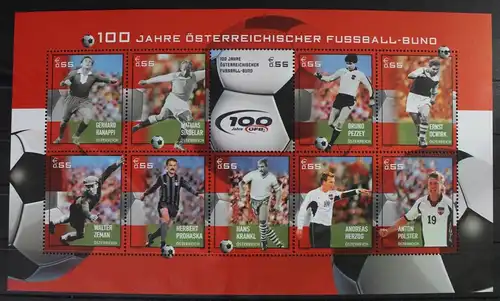 Österreich 2460-2469 postfrisch als Kleinbogen Fußball #VW406