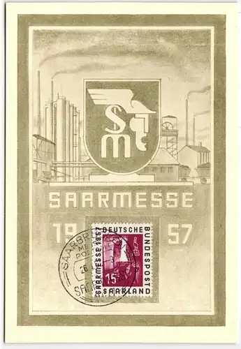 Saarland 400 auf Postkarte Maximumkarte #NG550