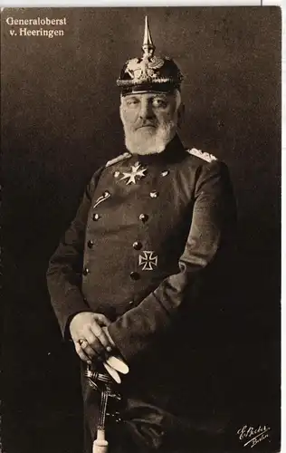 Deutsches Reich auf Postkarte Generaloberst v. Heering, ungelaufen #NG558
