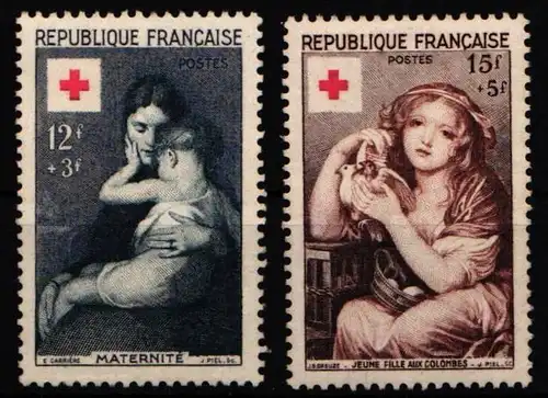 Frankreich 1032-1033 postfrisch Rotes Kreuz #ND348