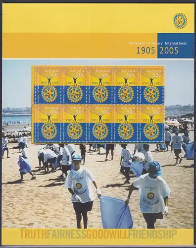 Australien 2452 A postfrisch als 10er Bogen, Rotary Club #ND370