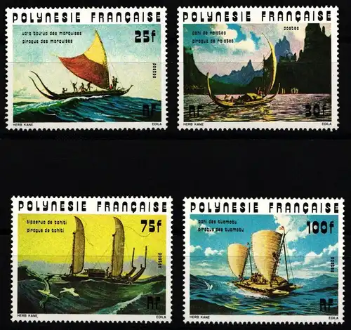 franz. Polynesien 224-227 postfrisch Schiffe #NE460