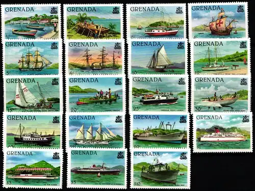 Grenada 1047-1065 I postfrisch Schiffe #NE455