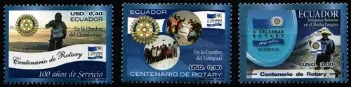 Ecuador 2819-2821 postfrisch Rotary Club #NE407