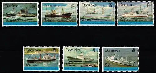 Dominica 437-443 postfrisch Schiffe #NE465