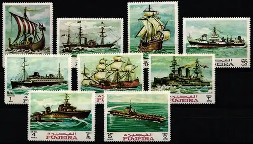 Fujeira 234-242 A postfrisch Schiffe #NE453