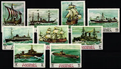 Fujeira 234-242 A postfrisch Schiffe #NE453