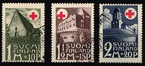 Finnland 164-166 gestempelt Rotes Kreuz #NE476