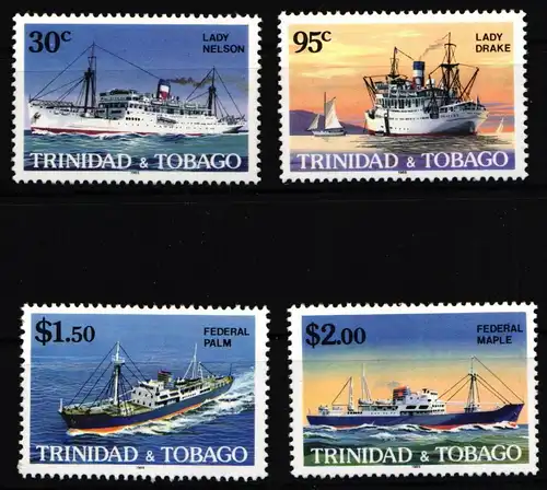 Trinidad & Tobago 517-520 postfrisch Schiffe #NE470