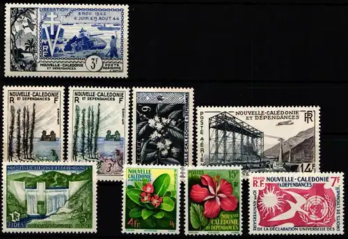 Neukaledonien Jahrgang 1954, 1955, 1956 und 1958 postfrisch #NH426