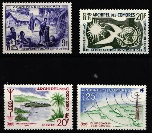 Komoren Jahrgang 1956, 1958 und 1960 postfrisch #NH346