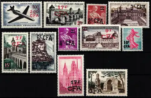 Réunion Jahrgang 1957 postfrisch 399-400 mit Falz #NH454