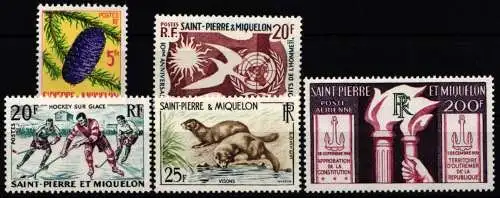 St. Pierre et Miquelon Jahrgang 1958 und 1959 postfrisch #NH472