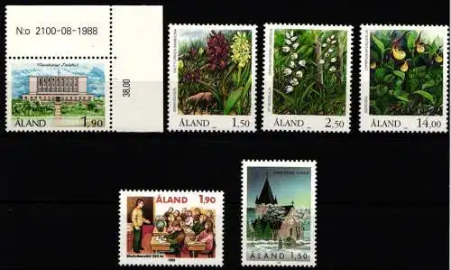 Aland Jahrgang 1989 mit 32-37 postfrisch #NH199