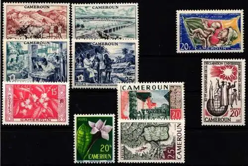 Kamerun Jahrgang 1956, 1958 und 1959 postfrisch #NH555