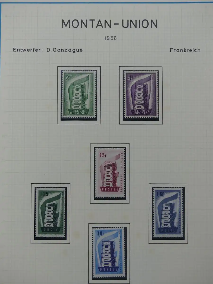 Europa/Cept ab Vorläufern ** besammelt auf selbstgestalteten Seiten #LY904