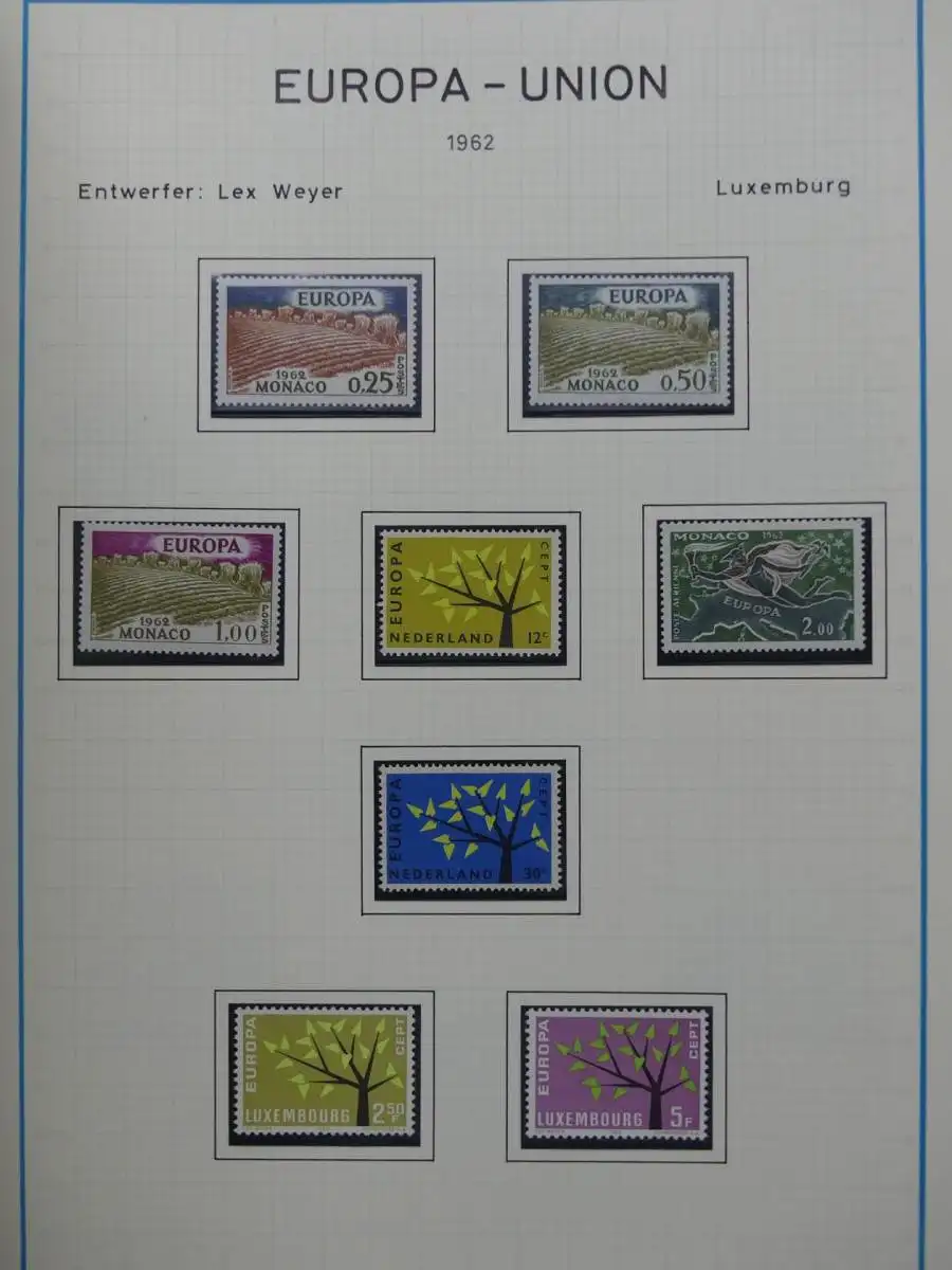 Europa/Cept ab Vorläufern ** besammelt auf selbstgestalteten Seiten #LY904