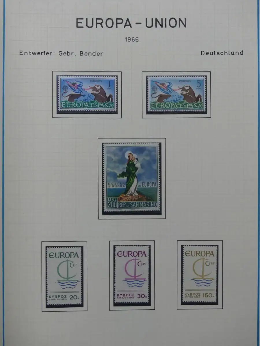 Europa/Cept ab Vorläufern ** besammelt auf selbstgestalteten Seiten #LY904