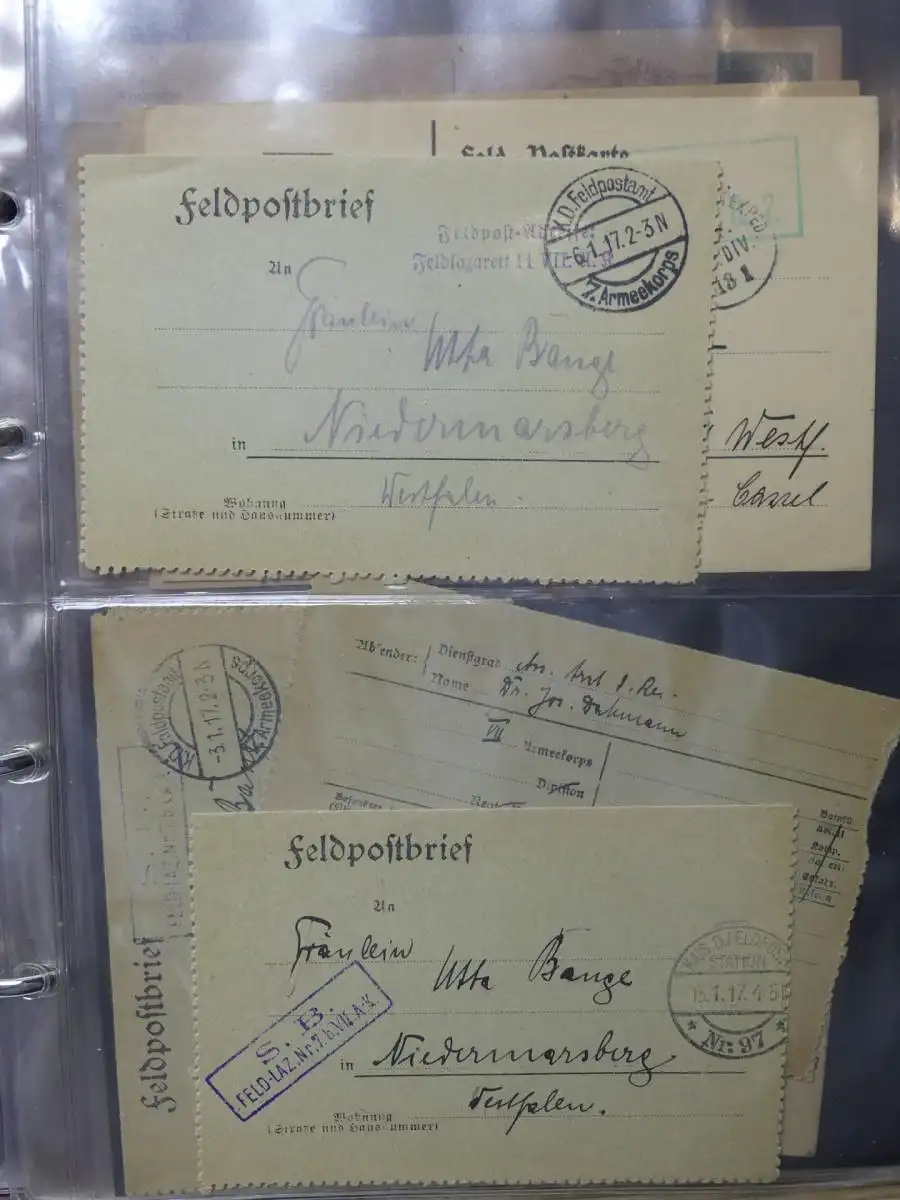 Deutsches Reich Feldpost Briefe Bestand im Binder #LY910