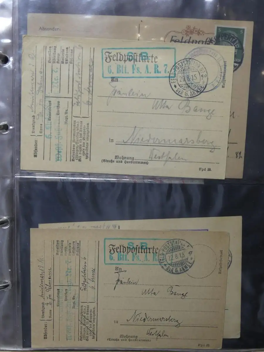 Deutsches Reich Feldpost Briefe Bestand im Binder #LY910