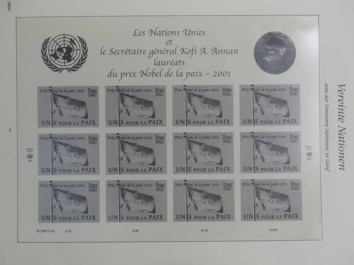 Vereinte Nationen postfrisch besammelt im Borek Vordruck #LY917