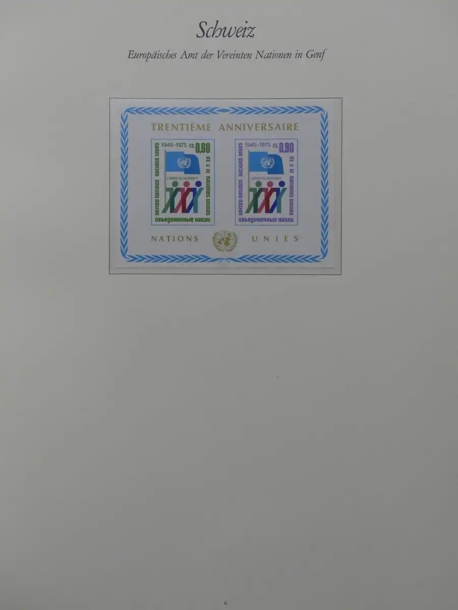 Vereinte Nationen postfrisch besammelt im Borek Vordruck #LY917