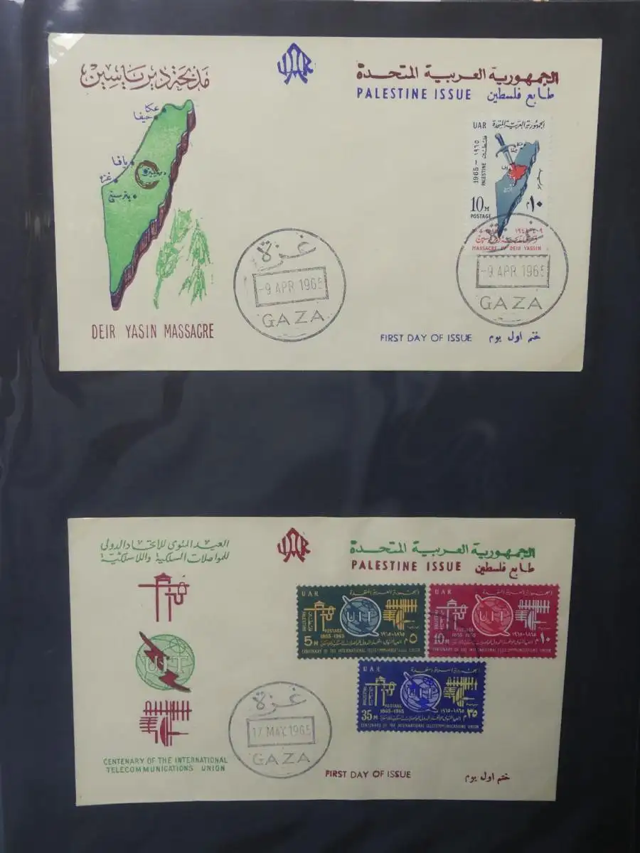 Ägypten FDC-Sammlung über 150 Stck. im selbstgestalteten Seiten #LY924