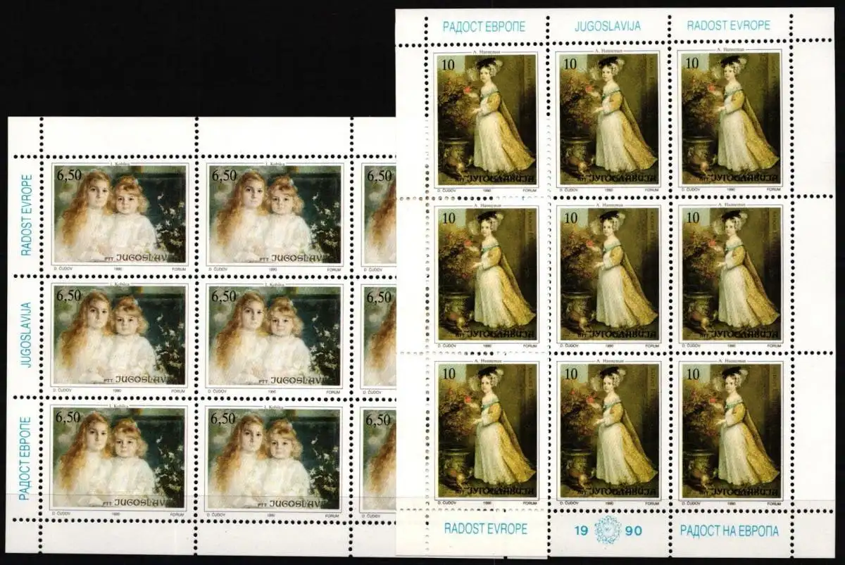 Jugoslawien 2440-2441 postfrisch als Kleinbogen, Kunst #NE608