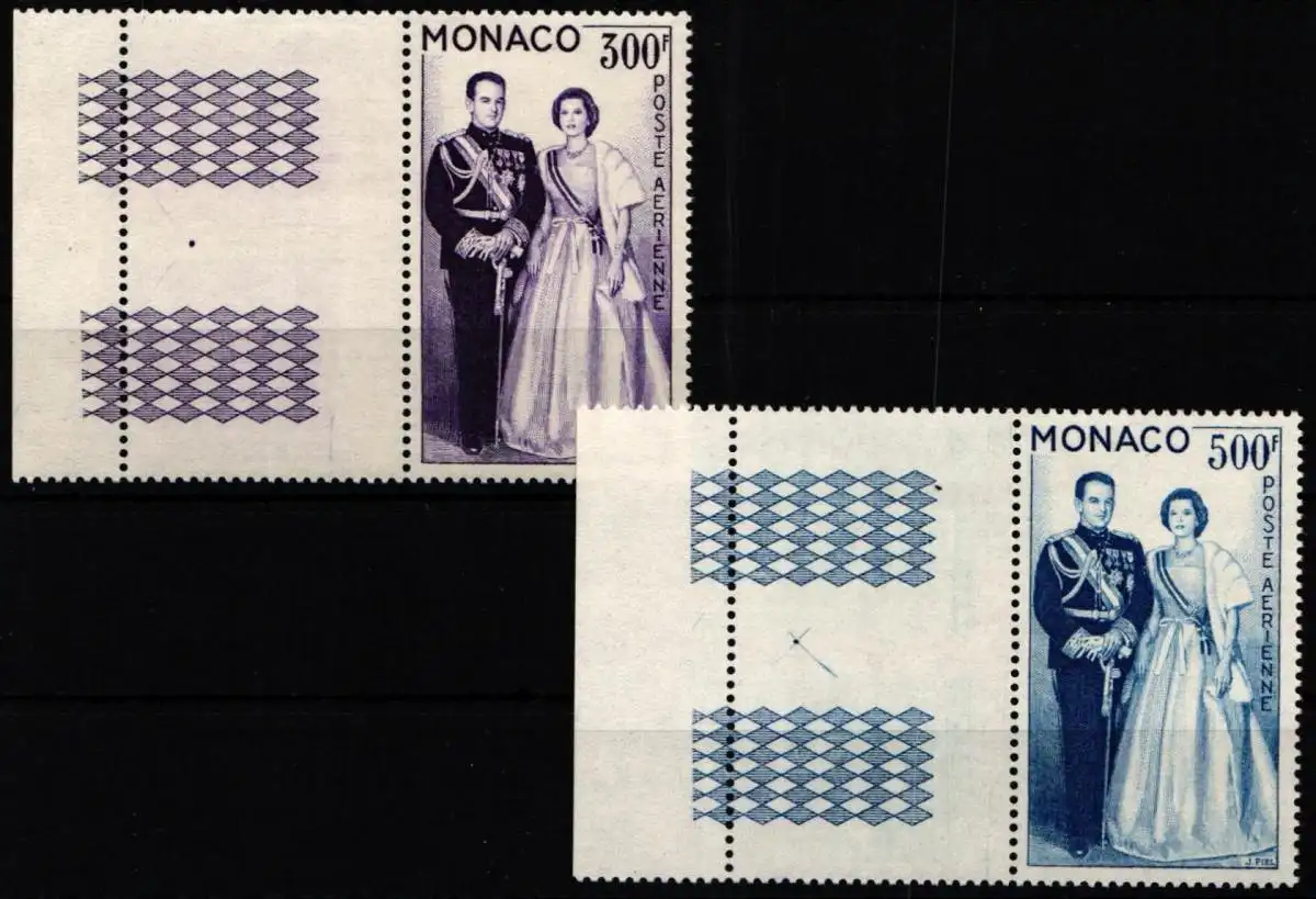Monaco 603-604 postfrisch mit Leerfeld, Fürstenhaus #NE665