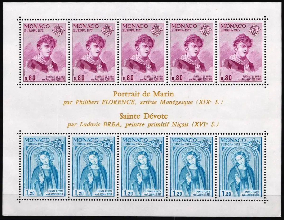 Monaco Block 8 postfrisch Cept #NE673