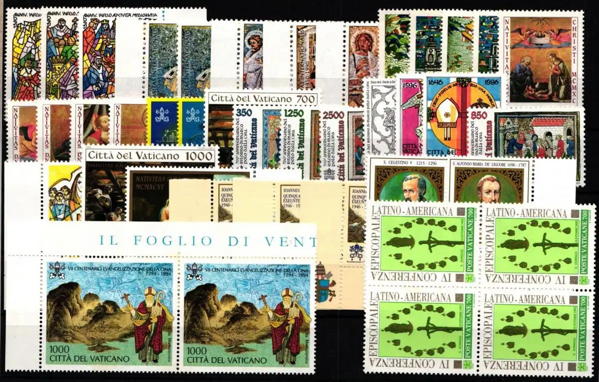 Vatikan Lot ab 1990 postfrisch mit vielen Ecken #NH726