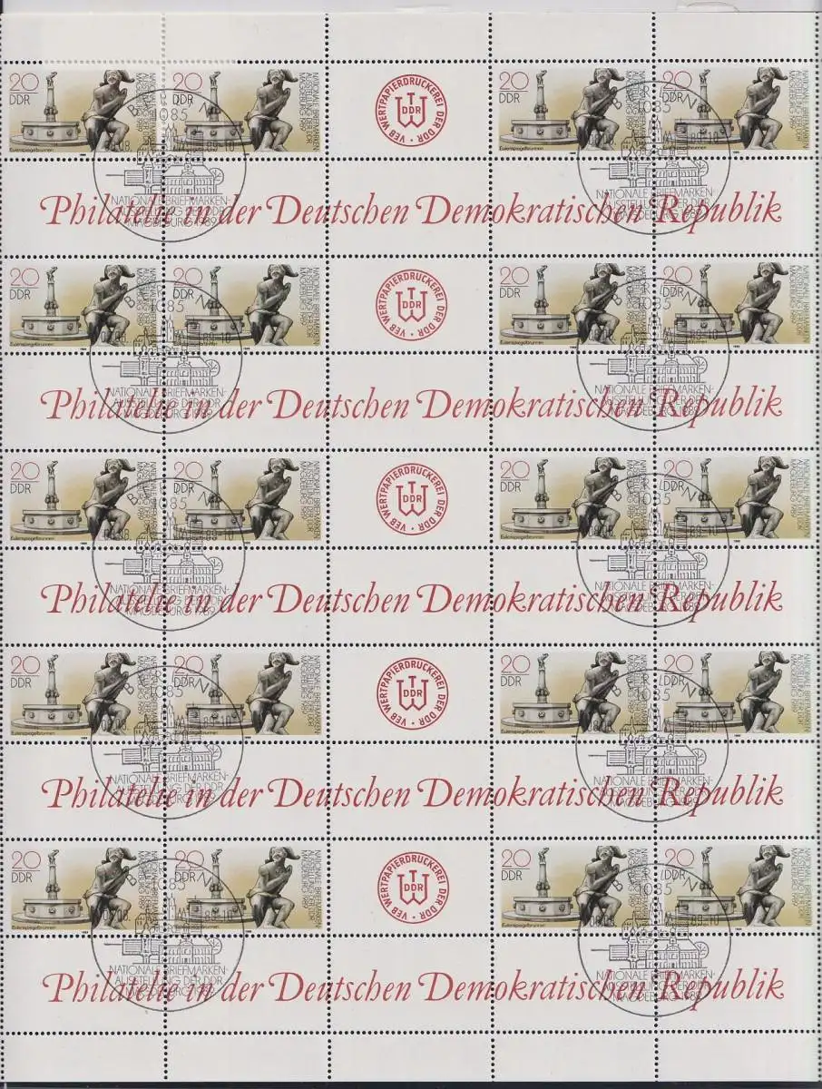 DDR ZD-Bogen 3265, gestempelt mit ESSt Berlin 8.8.1989 #NE179