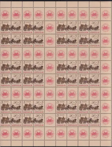 DDR Markenheftchenbogen MHB 18 Sozphilex 1985 postfrisch #NE194