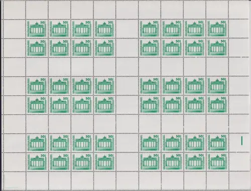 DDR Markenheftchenbogen MHB 21 I postfrisch #NE198