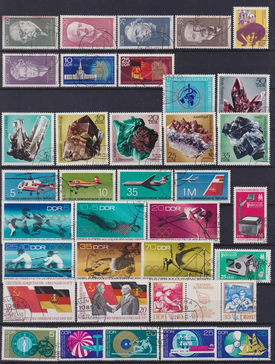 DDR Jahrgang 1972 gestempelt #NA406