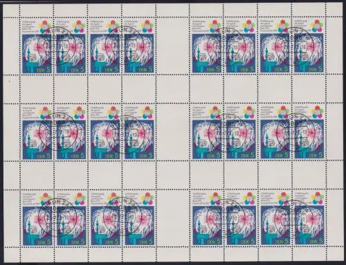 DDR Markenheftchenbogen MHB 16 A gestempelt BERLIN ZAW PLF Strich am Mast #NE209